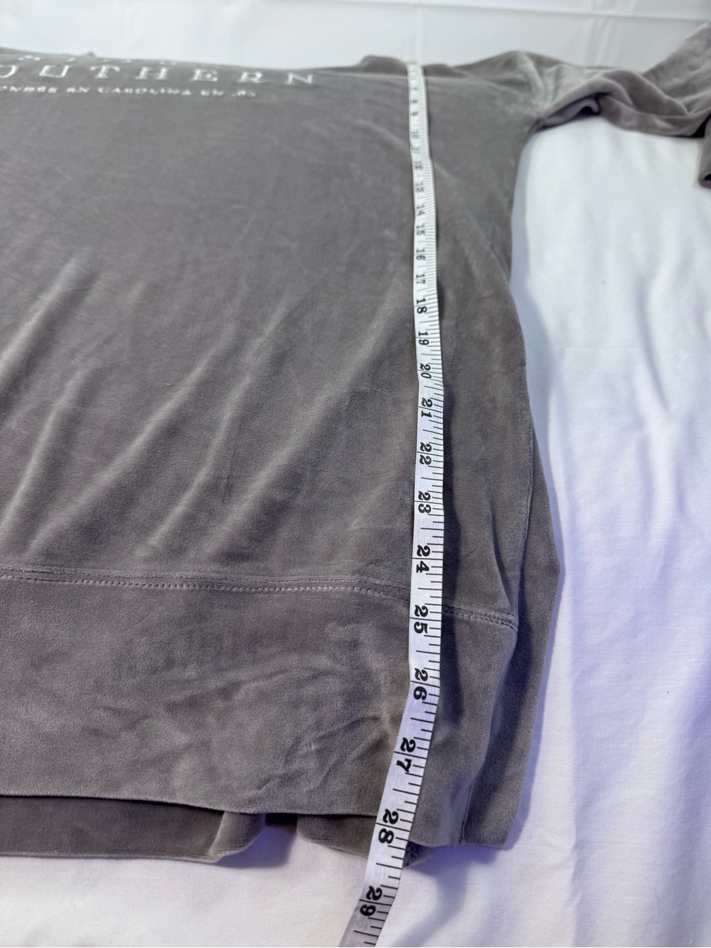 Simply Southern XXL Gray Velour Oversized Embroidered Sweatshirt - Picture 10 of 10